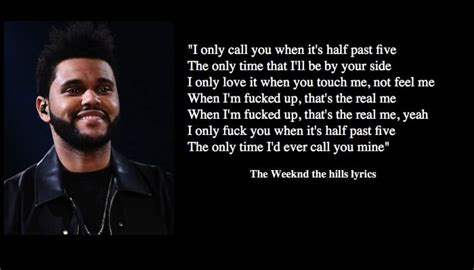 the weeknd popular lyrics